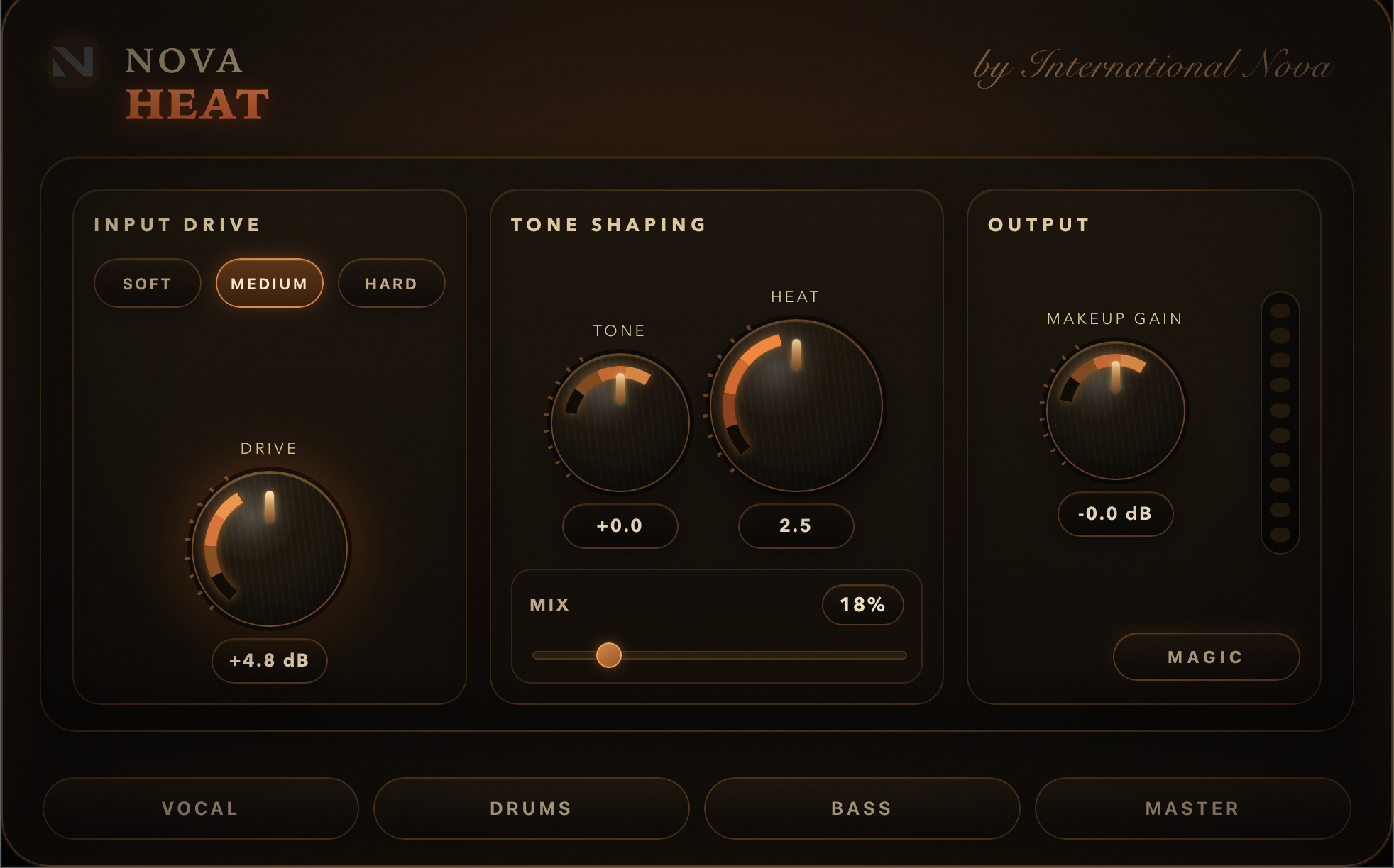 Nova Heat plugin UI