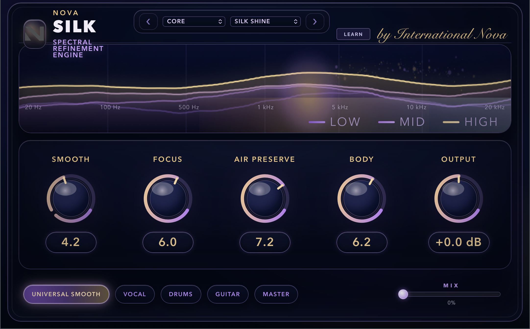 Nova Silk plugin UI